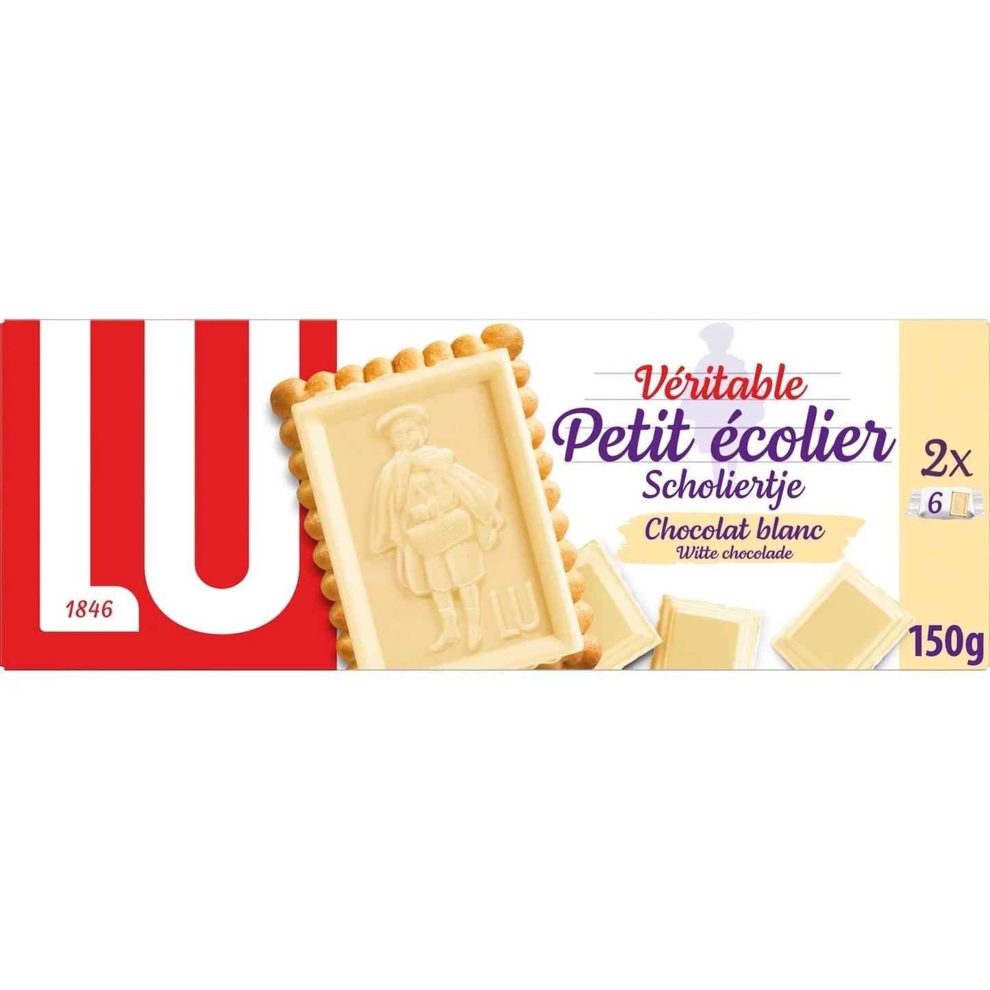 Lu petit écolier chocolat blanc 150 g X 14