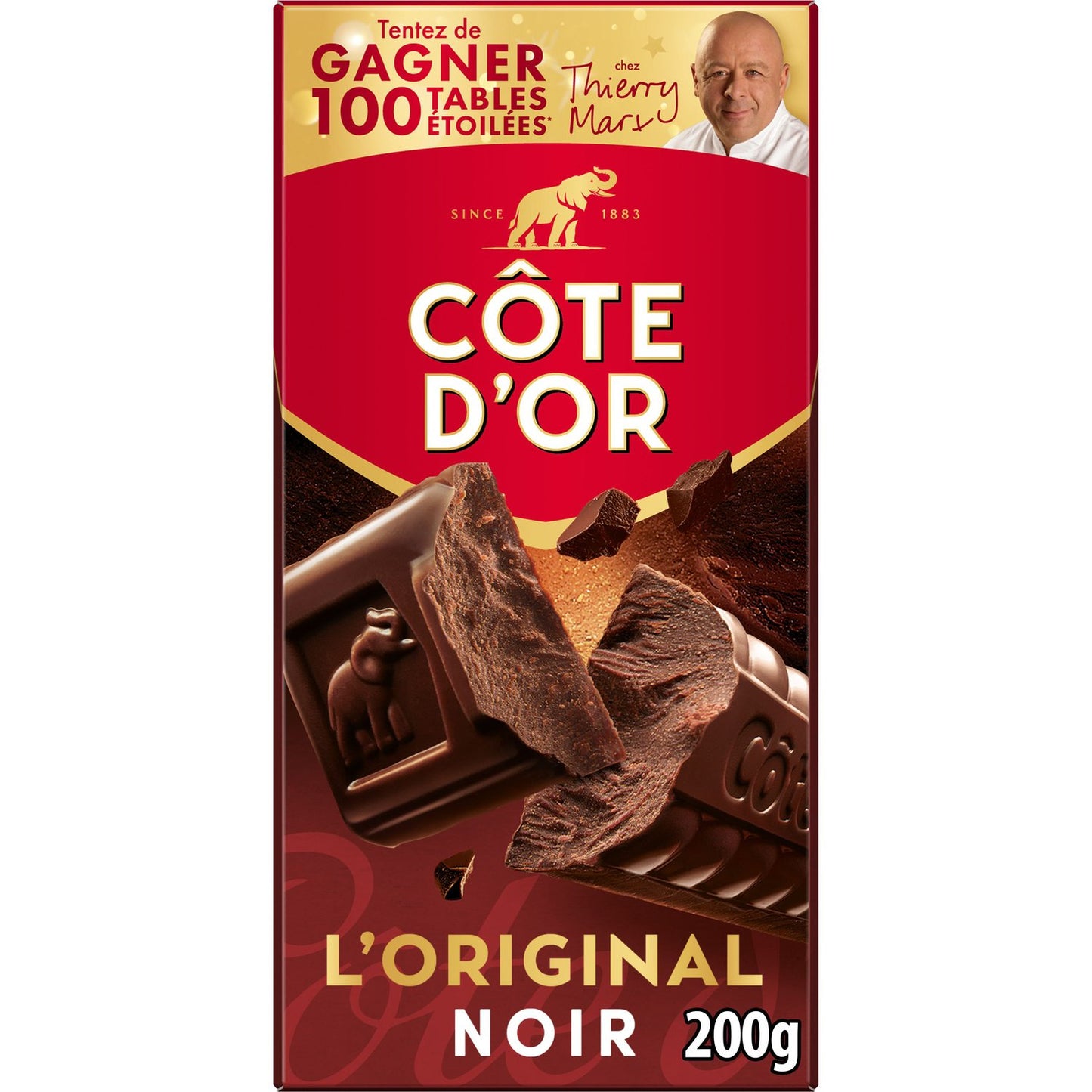 COTE D'OR Tablette de Chocolat Noir L'original
2 x 200 g X 9 lot de 2