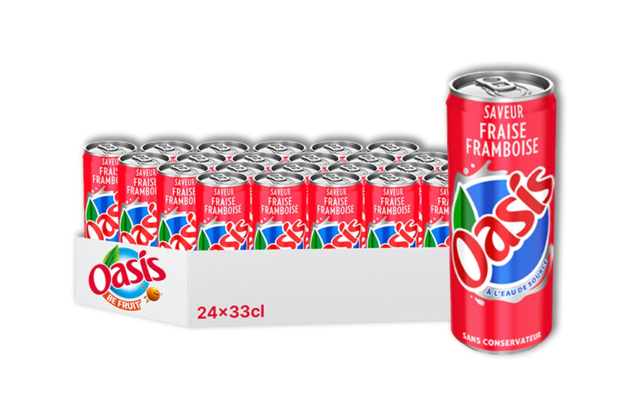 OASIS - Fraise framboise slim 33cl x24 unité (6px4)