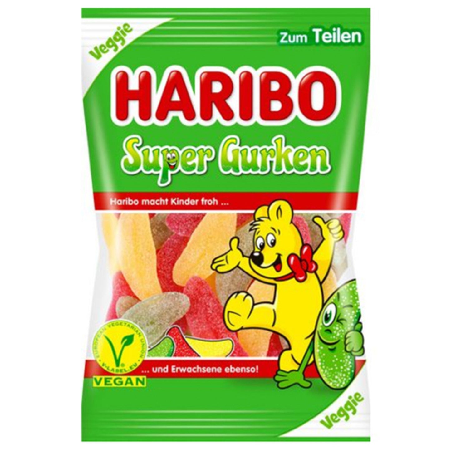 Haribo Super Gurken 175 g X 15 unité Veggie