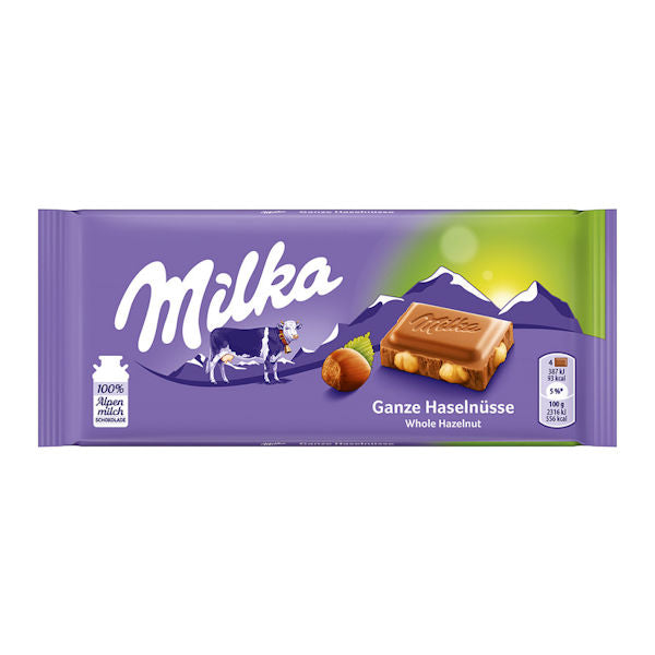Milka Whole Hazelnuts 95 g x 17 unité