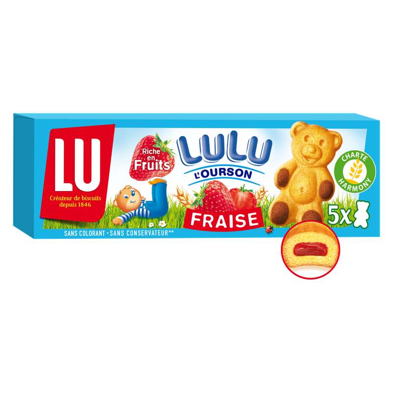 Lulu Ourson fraise 150 g X 20 unité