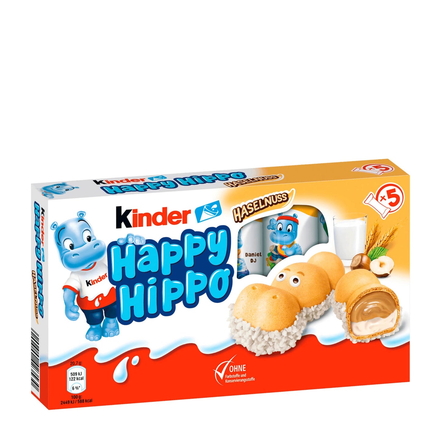 Kinder Happy Hippo noisettes (5x20,7g) x 10 unité