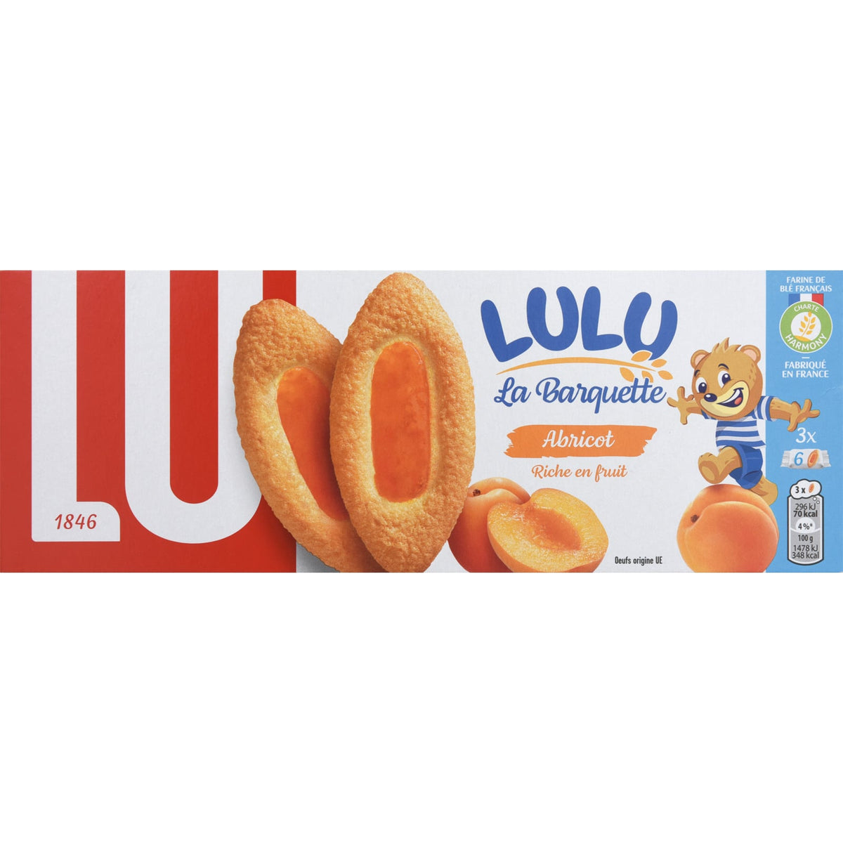 Lulu La Barquette abricot 120 g — emballage à l’unité