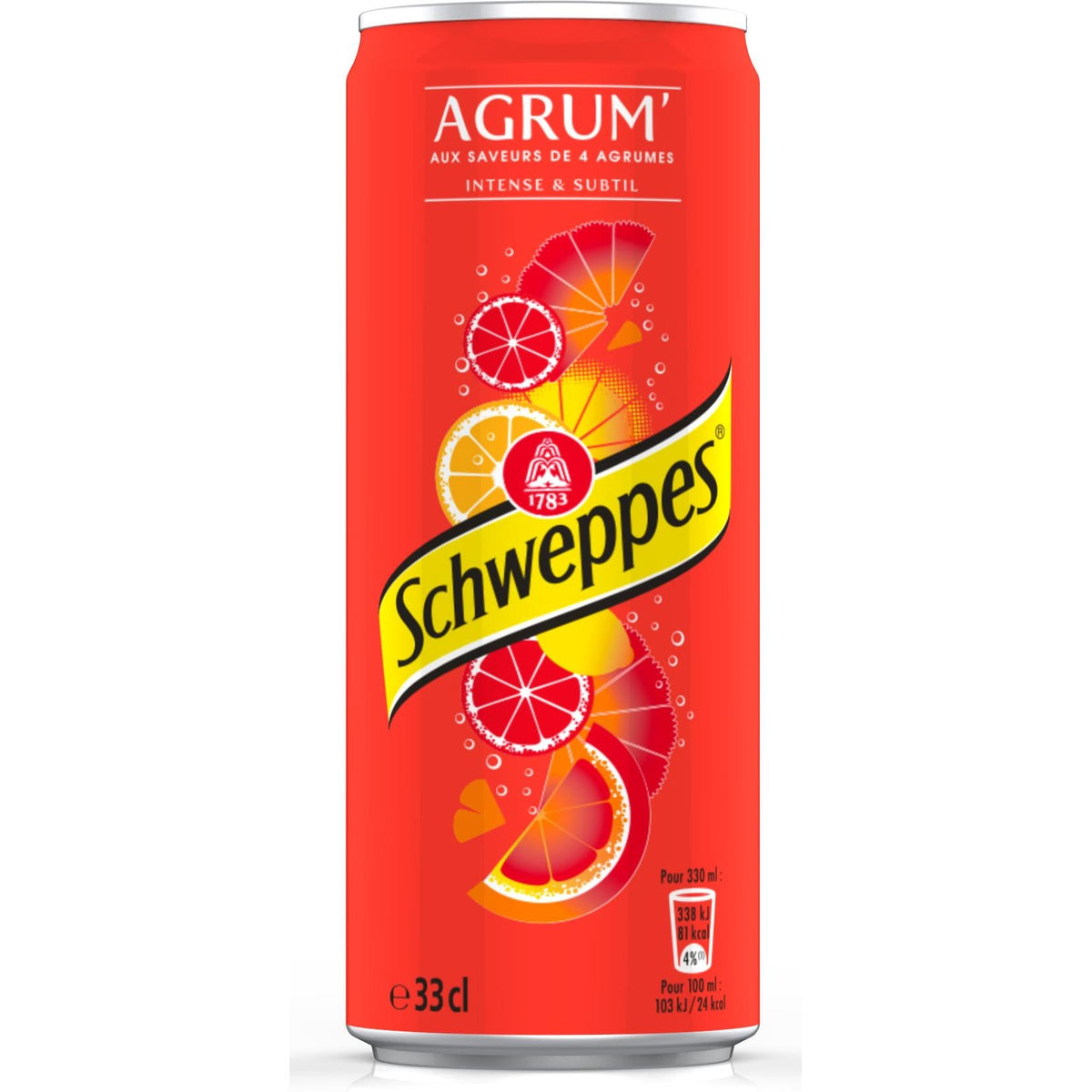 SCHWEPPES - Agrume slim 33cl — canette à l’unité