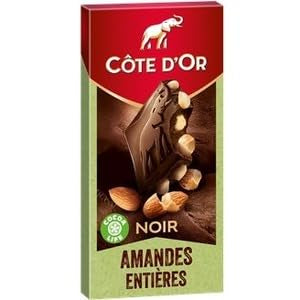 Tablette de Chocolat Noir Amandes Entières COTE D'OR
La tablette de 180 g X16