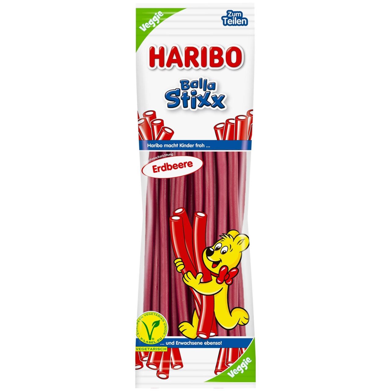 Haribo Balla Stixx Strawberry 175 g x 15 unité veggie