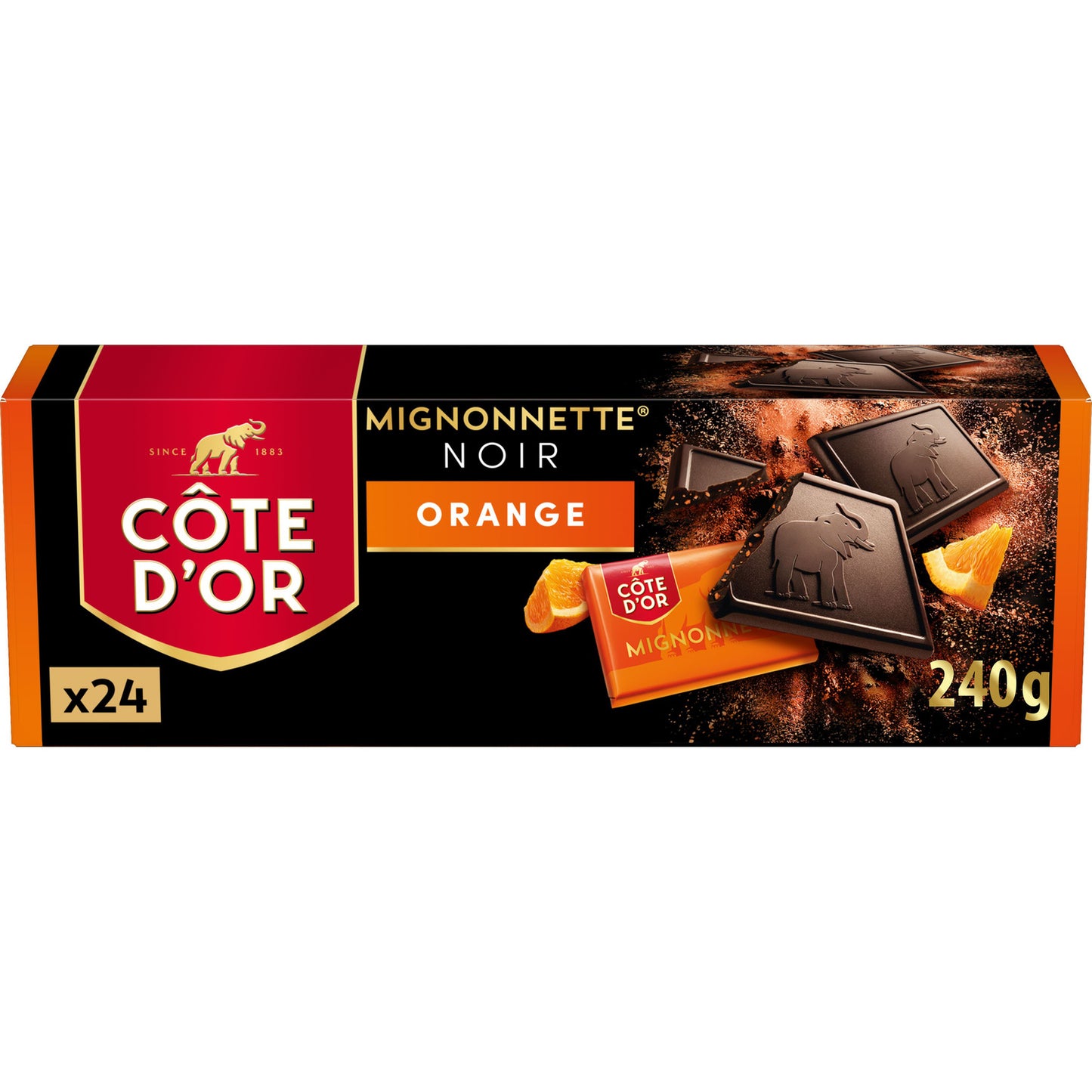 COTE D'OR  Chocolats Noir Orange mignonnettes - 240 g X 12