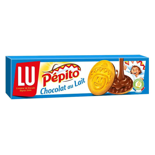 Biscuits nappés au chocolat au lait Pepito LU 192 g X 18 unité