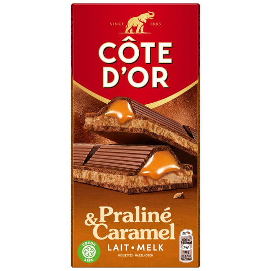 Tablette de Chocolat Lait Praliné Caramel COTE D'OR
La tablette de 200 g X 16