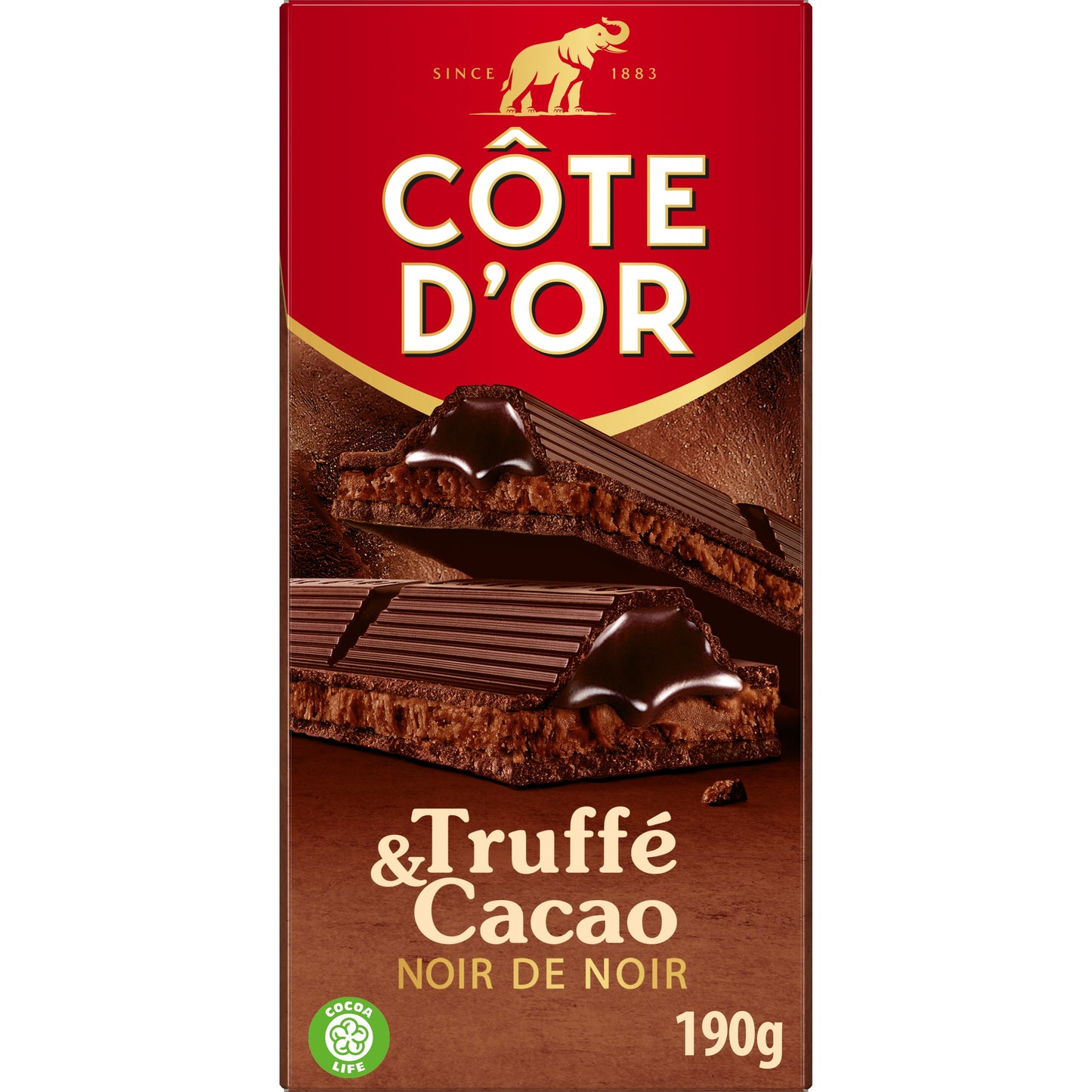 COTE D’OR NOIR TRUFFÉ & Cacao  190 g X 15