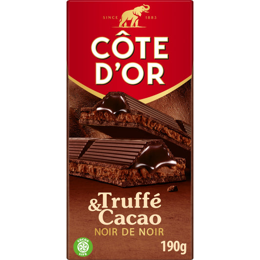 COTE D’OR NOIR TRUFFÉ & Cacao  190 g X 15