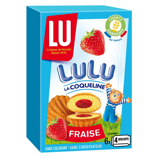 Lulu La Coqueline fraise 165 g X 16 unité
