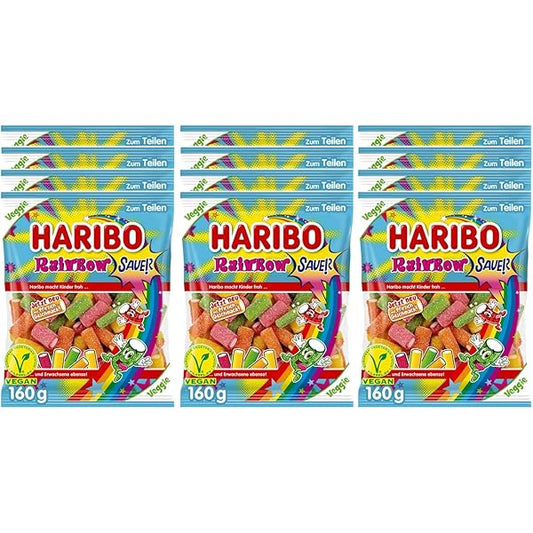 Haribo Rainbow Fizz 160G X 22 unité Veggie