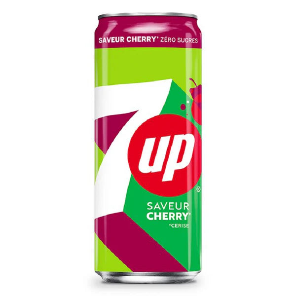 Boisson gazeuses goût citron citron vert cerise 7UP 33cl x 24