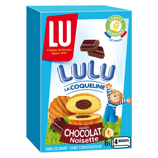 Lulu La Coqueline goût  chocolat noisettes 165 g X 16 unité