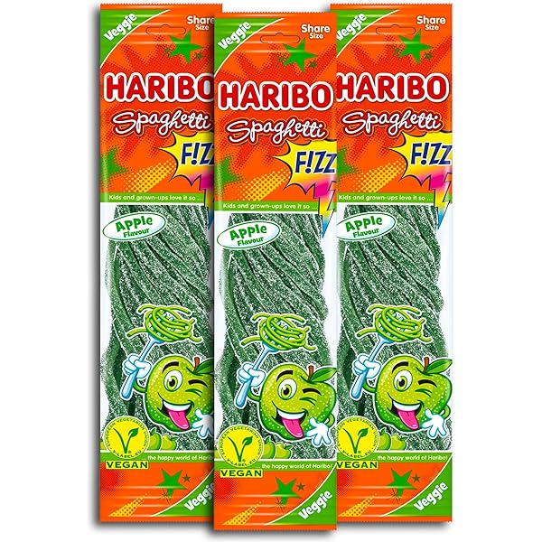 Haribo Spaghetti Apple  200g x 15 unité Veggie