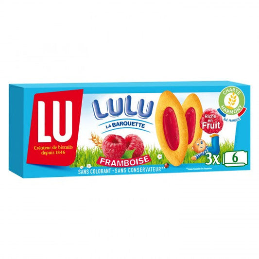 Lulu La Barquette framboise 120 g X 20 unité