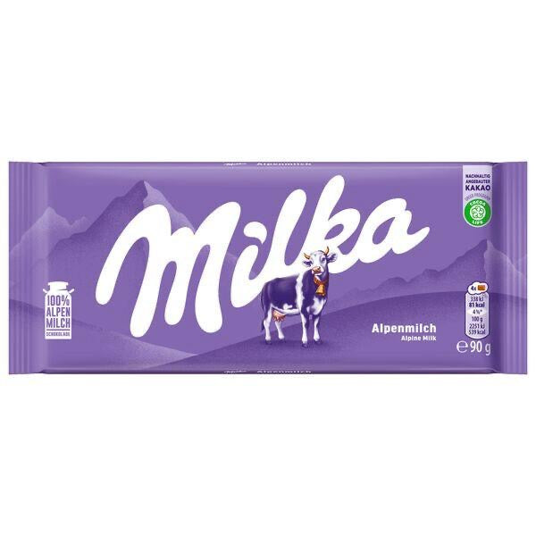 Milka Alpine Milk 90 g x 25 unité