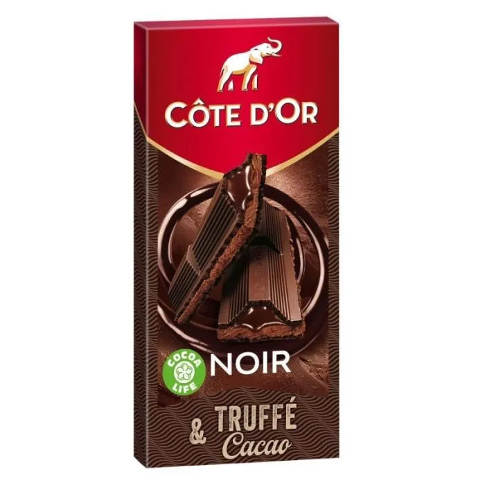 Tablette de Chocolat Noir Truffé et Cacao COTE D'OR 190 g X 15