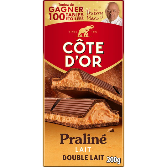 Tablette de Chocolat Lait Praliné Double Lait COTE D'OR
La tablette de 200 g X 15