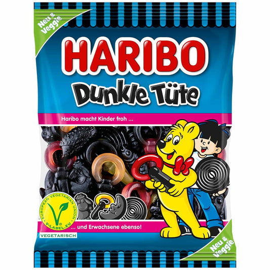 Haribo Dark Bag 175G X18 unité Veggie