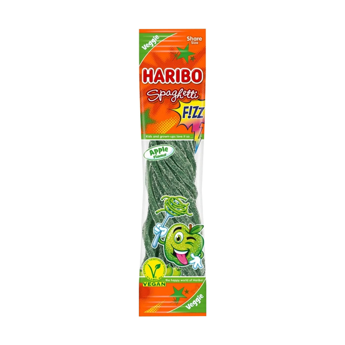 Haribo Spaghetti Apple 200g × 15 Veggie — unité de vente