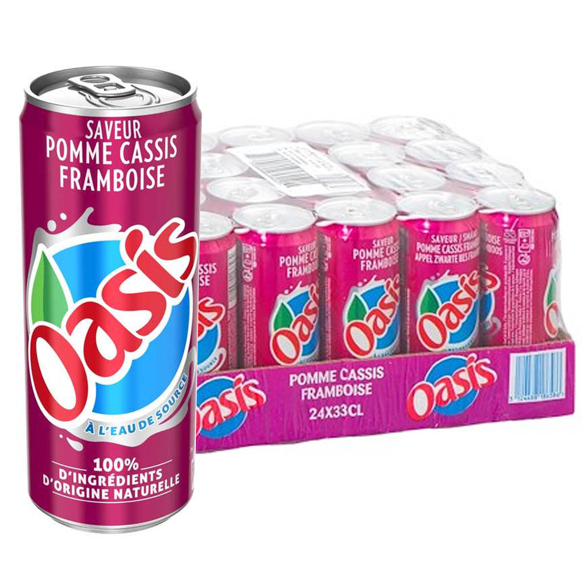 OASIS - Pomme cassis framboise slim 33cl x24
