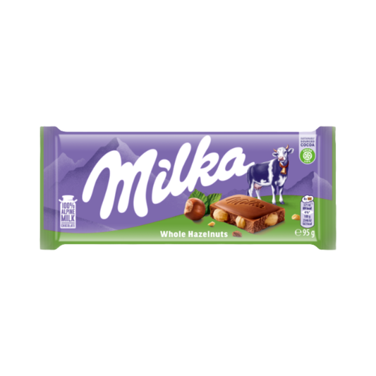 Milka Whole Hazelnuts 95 g — tablette à l'unité
