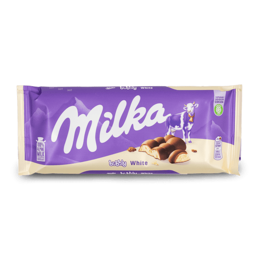 Milka Bubbly White 95 g × 15 — unité de vente
