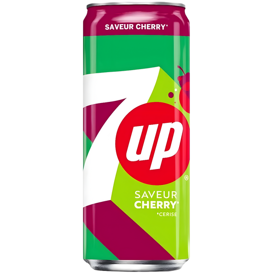 Boisson gazeuses goût citron citron vert cerise 7UP 33cl × 24 — unité de vente