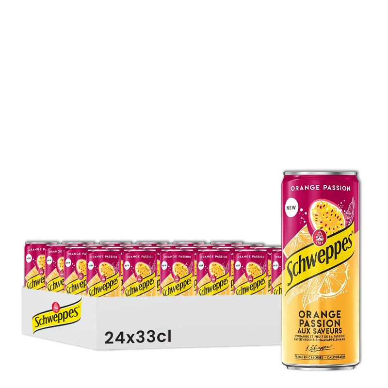SCHWEPPES - Orange passion slim 33cl x24  unité (6px4)
